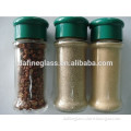 60/100ml glass spice bottle salt&pepper shaker bottle with plastic cap